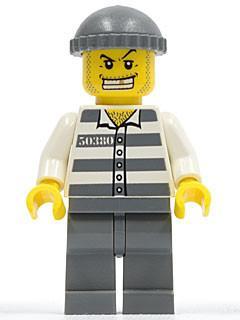 LEGO Minifigure-Police - Jail Prisoner-Town / City / Police-CTY040-Creative Brick Builders